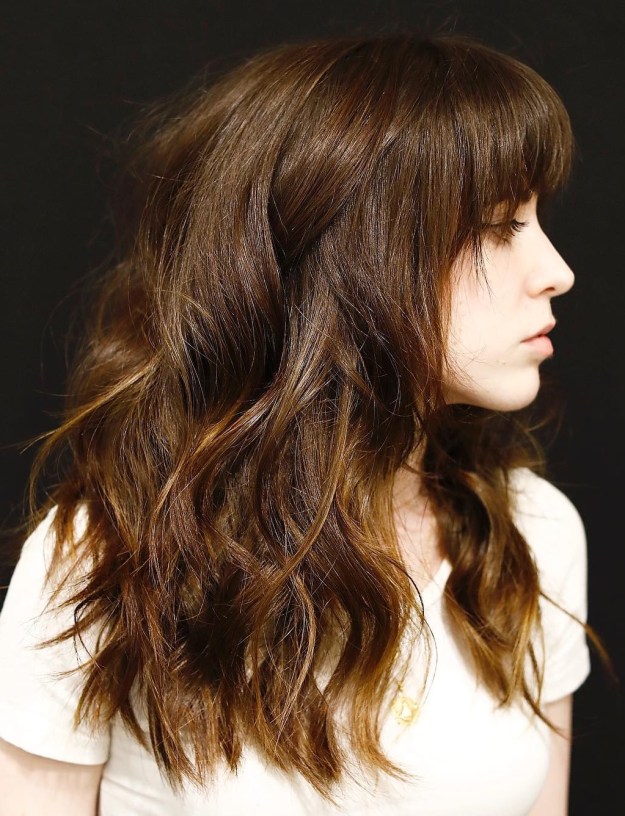 45 Cute and Effortless Long Layered Haircuts with Bangs