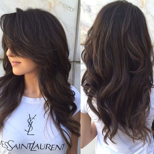 long layered hairstyle for thick hair