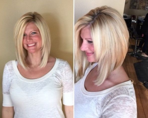 long layered inverted bob