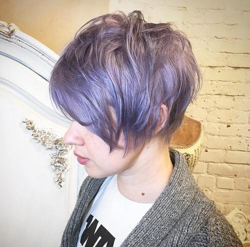 Long Pastel Purple Pixie