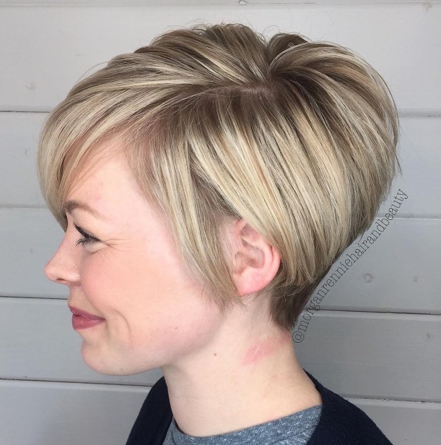 Long Tapered Blonde Pixie