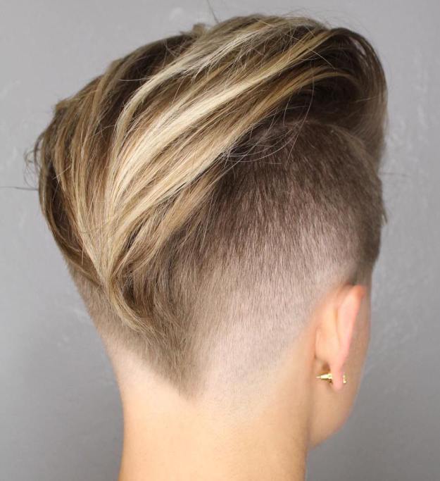 Long Top Short Sides Hairstyle For Women