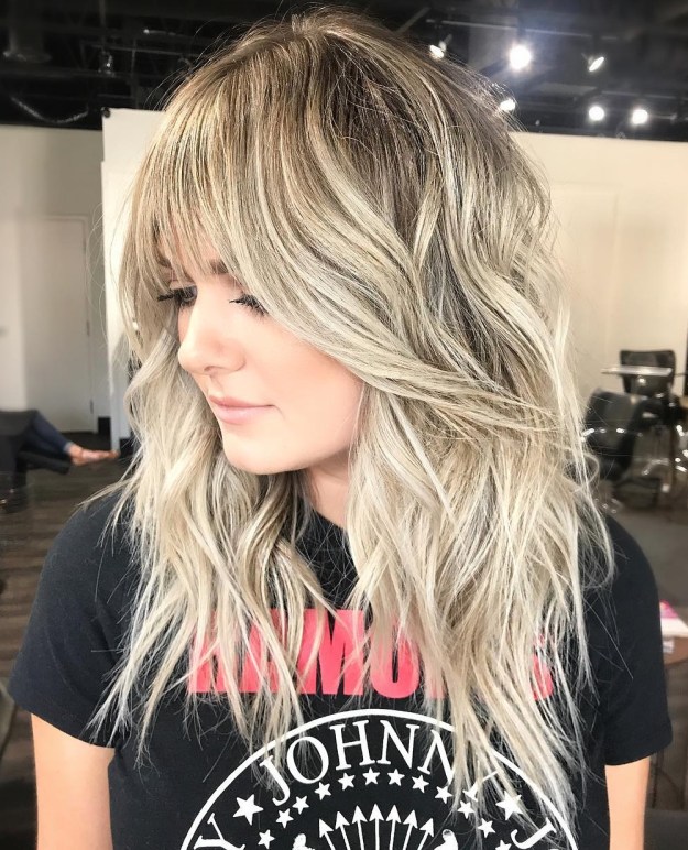 Long Wavy Beachy Blonde Shag