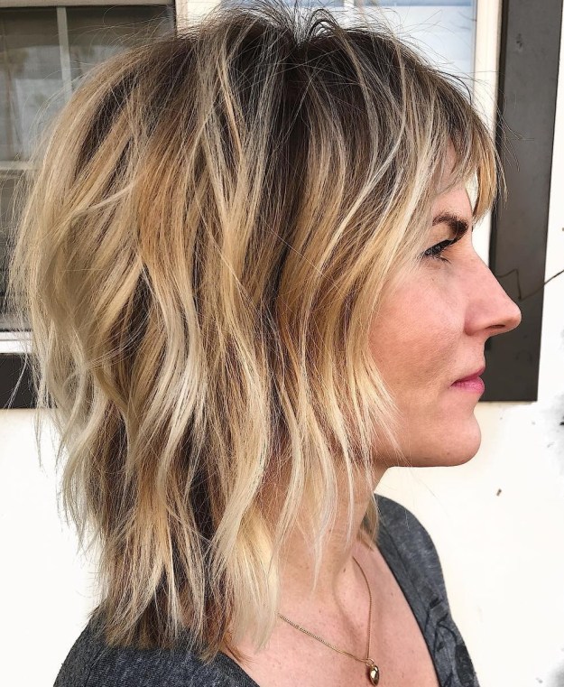 Medium Beachy Shag With Razored Layers