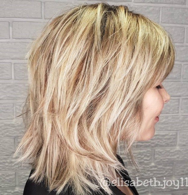 Medium Blonde Shag Hairstyle