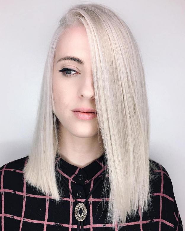 Medium Blunt Blonde Cut