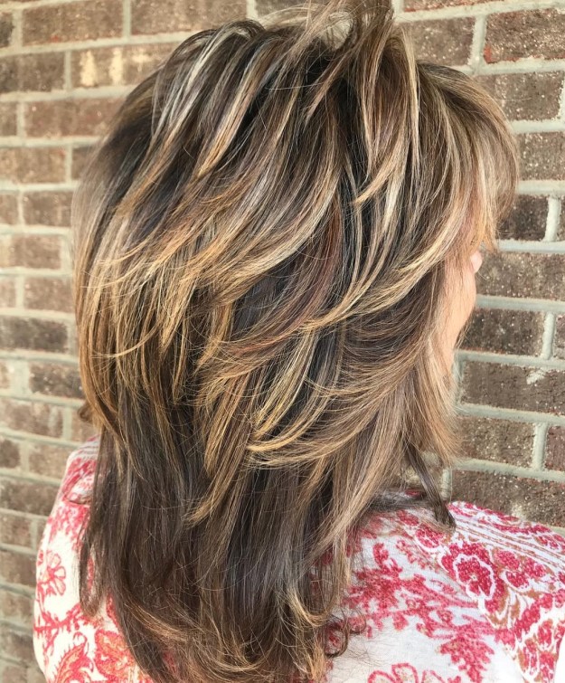 Medium Feathered Cut With Bronde Balayage