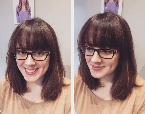 medium haircut with bangs