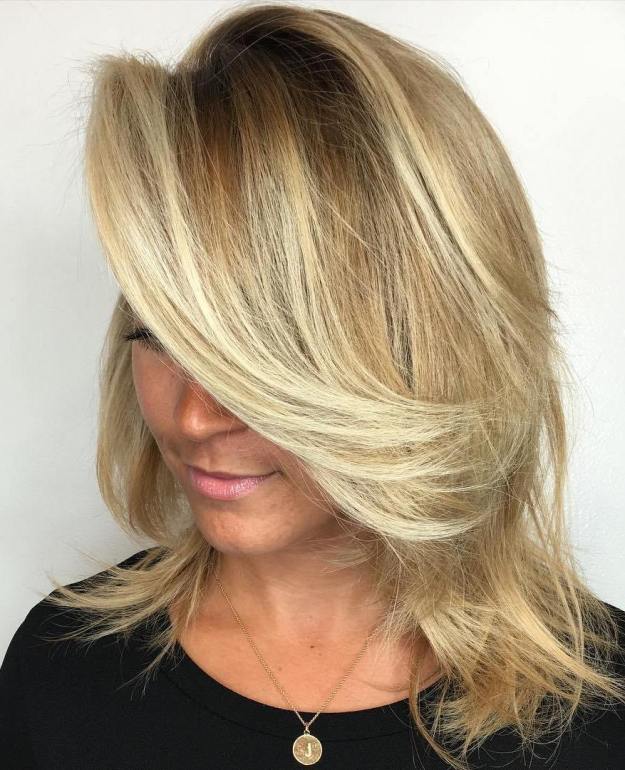 Medium Honey Blonde Hairstyle