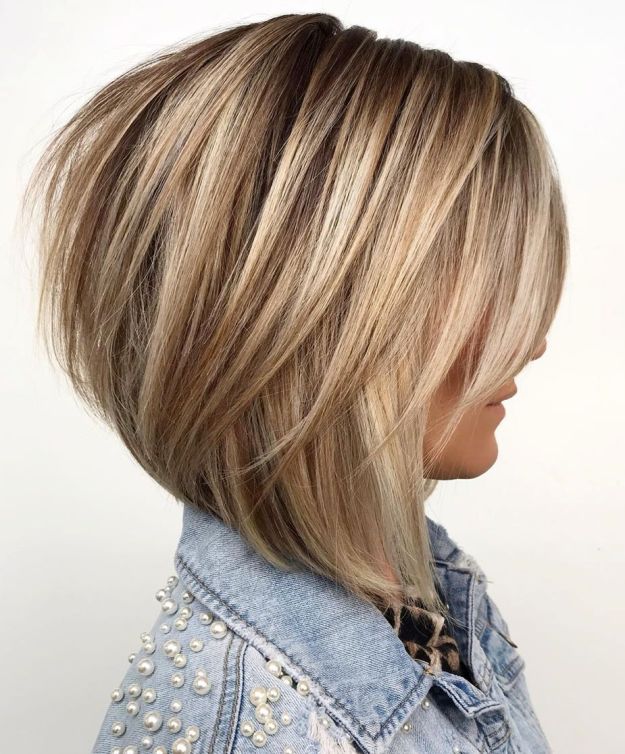 Medium Layered Bronde Bob