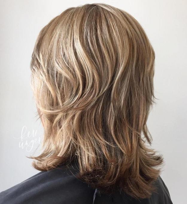 Medium Layered Bronde Hairstyle