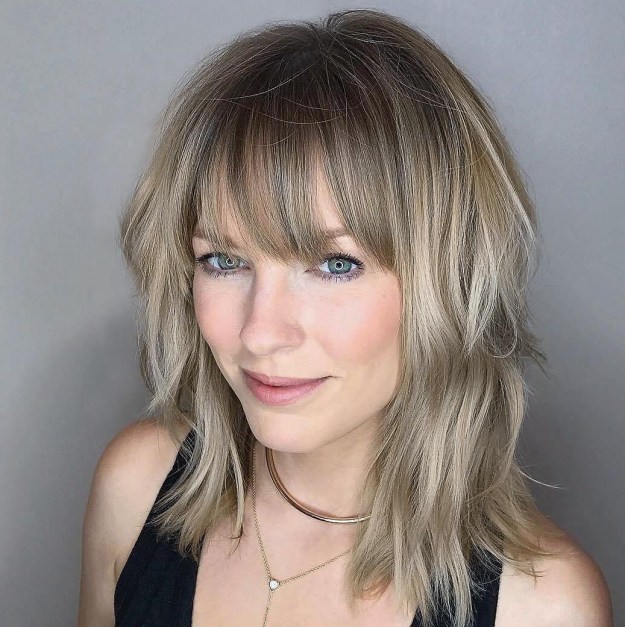 Medium Layered Cut With Bangs