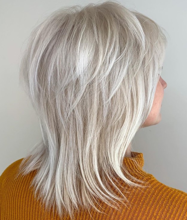 Medium Length Gray Shag