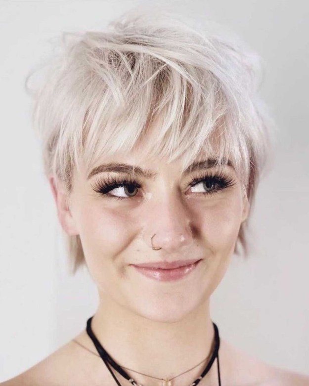 Messy Blonde Pixie Cut 