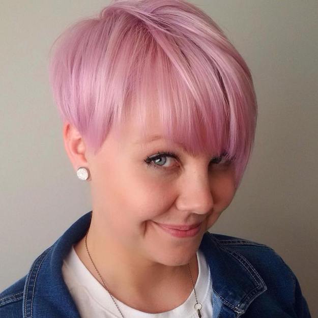 Pastel Pink Asymmetrical Pixie