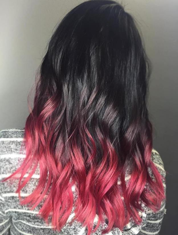 Pastel Pink Dip Dye For Black Hair