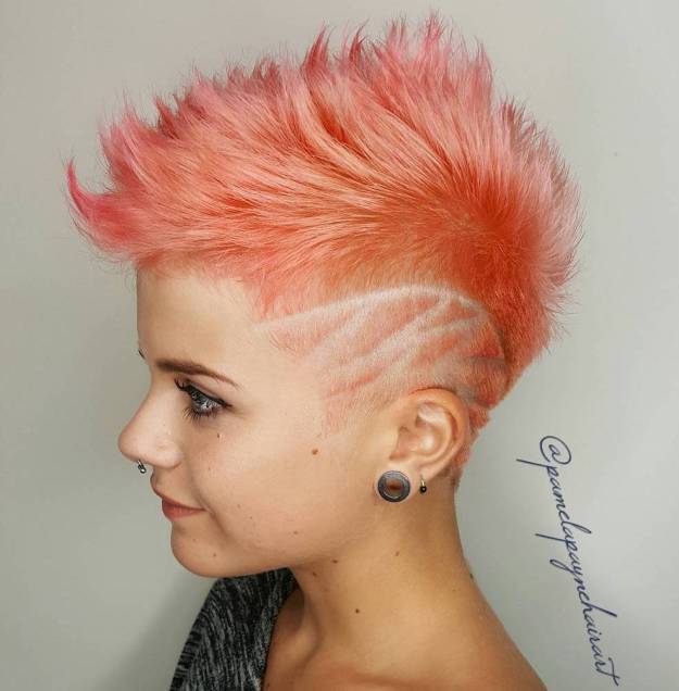 Pastel Pink Spiky Fauxhawk