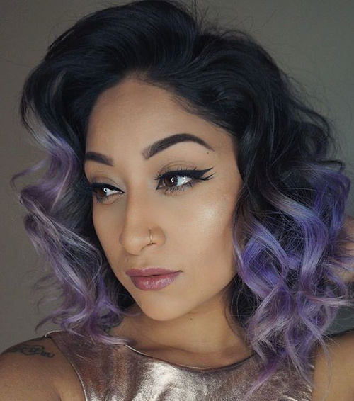 Pastel Purple Ombre For Black Hair
