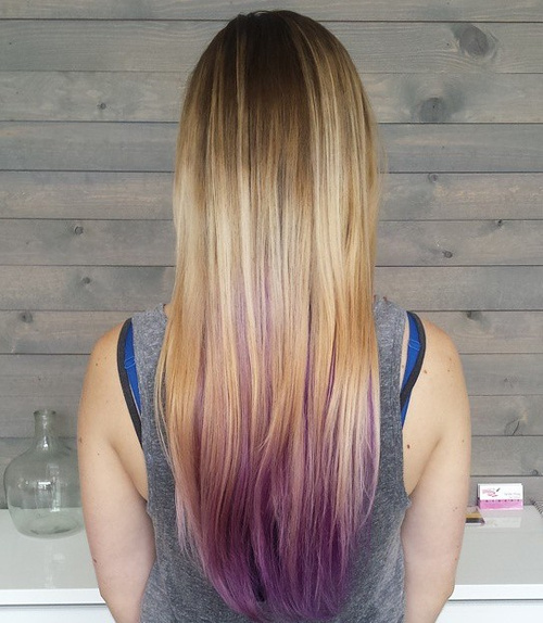 Pastel Purple Peekaboo Ombre