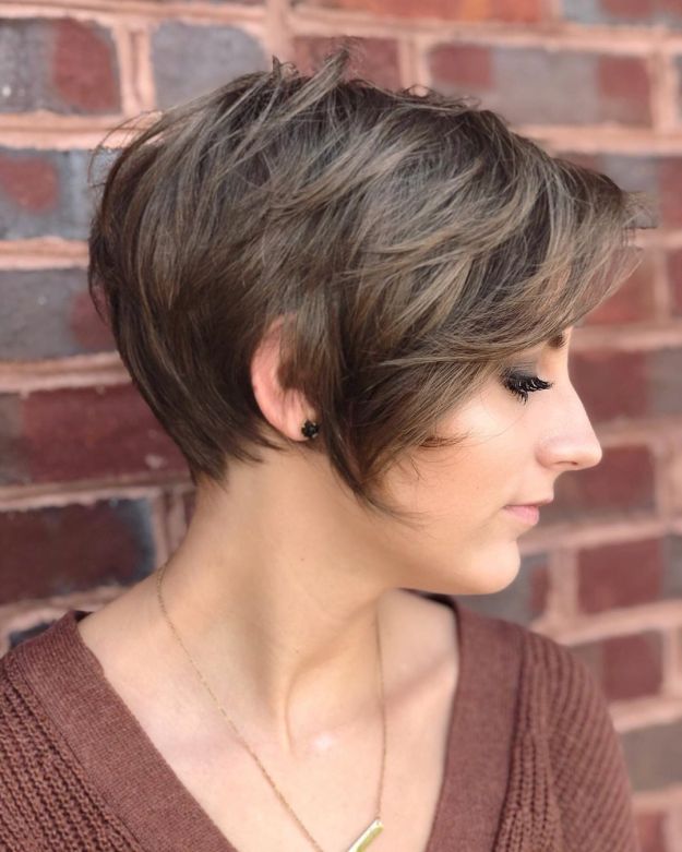 Pixie Cut With Long Side Bangs