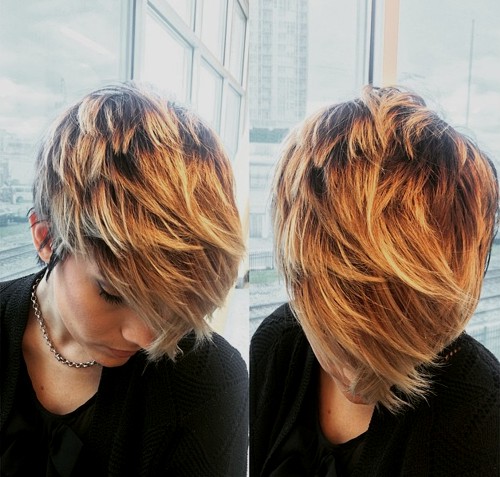 Pixie with Balayage Highlights