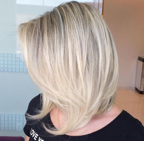 Platinum Balayage Lob