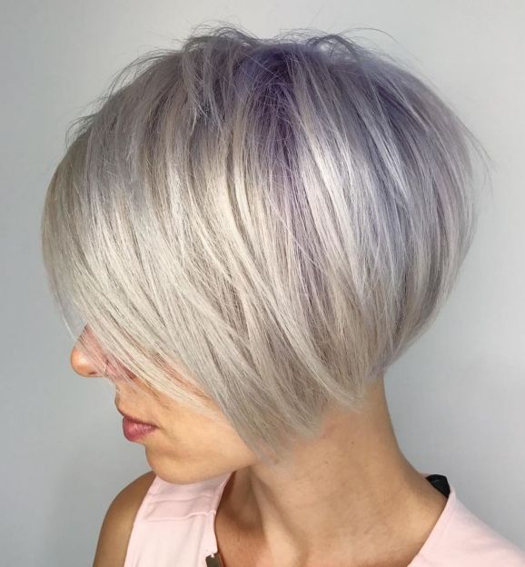 Platinum Blonde Bob For Thin Hair