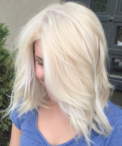 platinum blonde layered hair