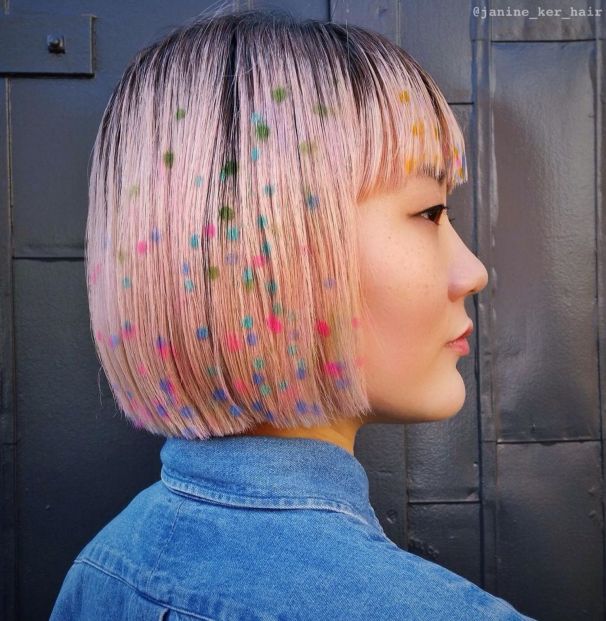 Polka Dots Hair Tattoo