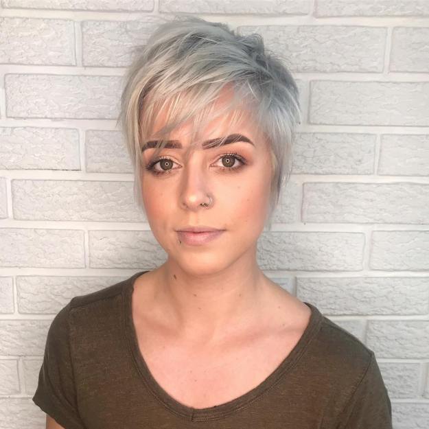 Razored Pixie Cut With Straight Bangs