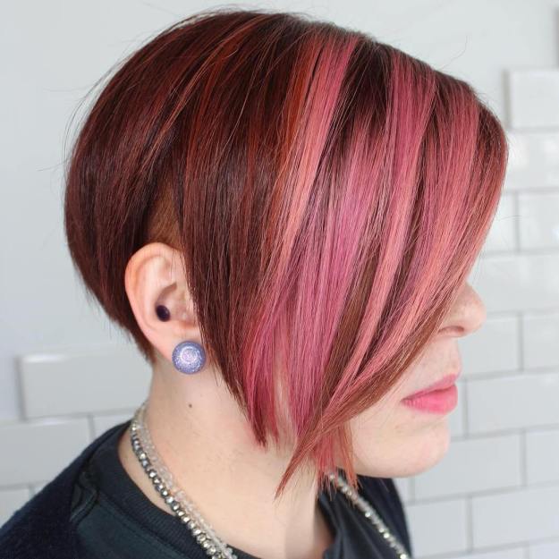 Red Pixie Bob With Undercut