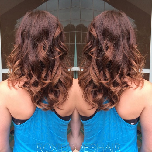 reddish brown subtle ombre