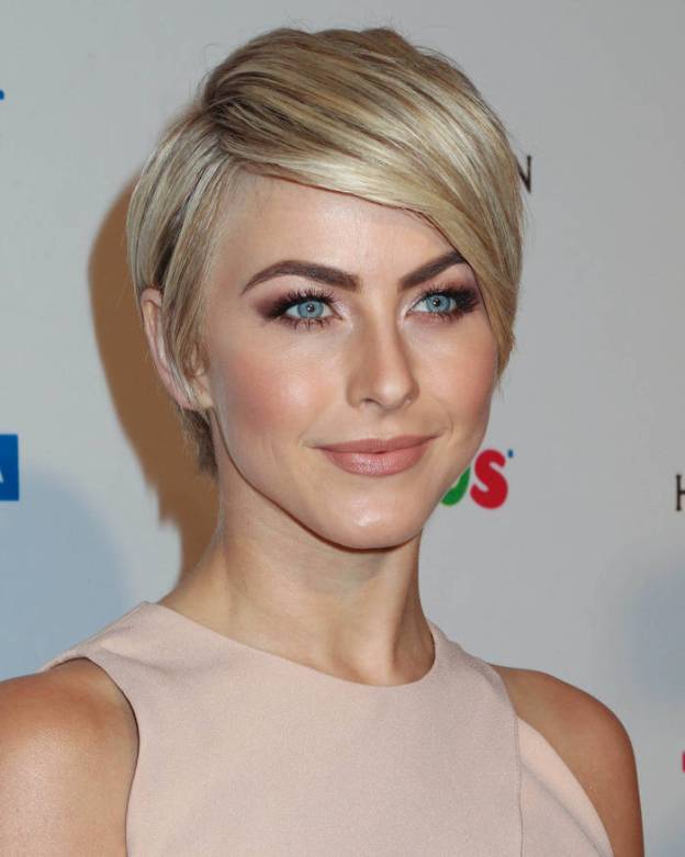 short a-line blonde hairstyle