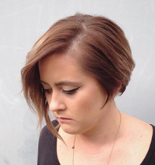 short asymmetrical bob for fine hair