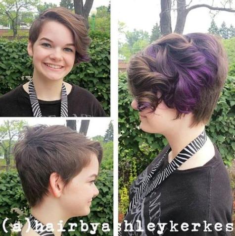 short asymmetrical haircut