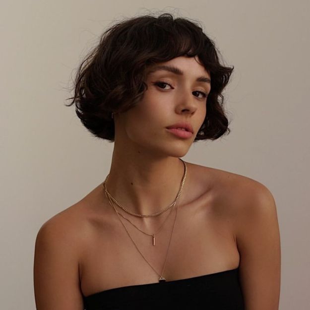 Short Bob with Bangs for Wavy Hair