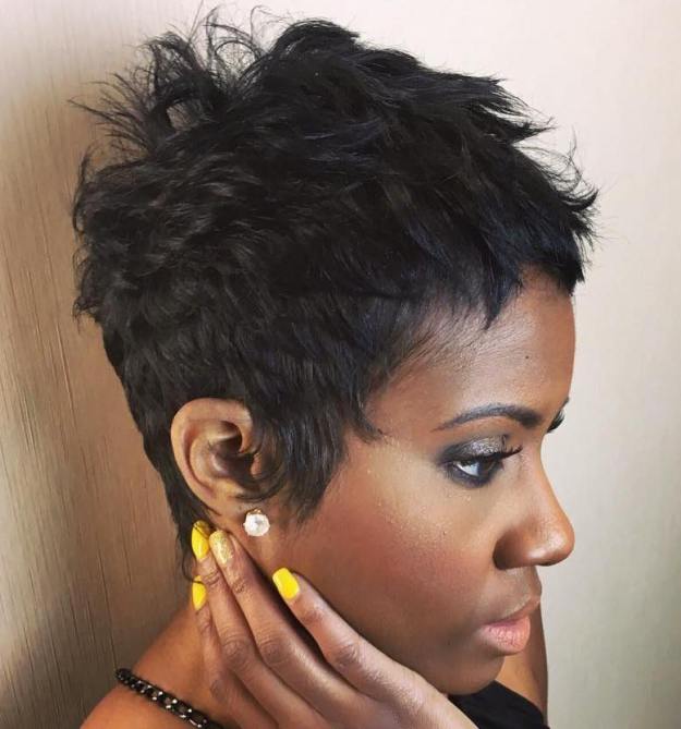 Short Choppy Pixie For Black Women