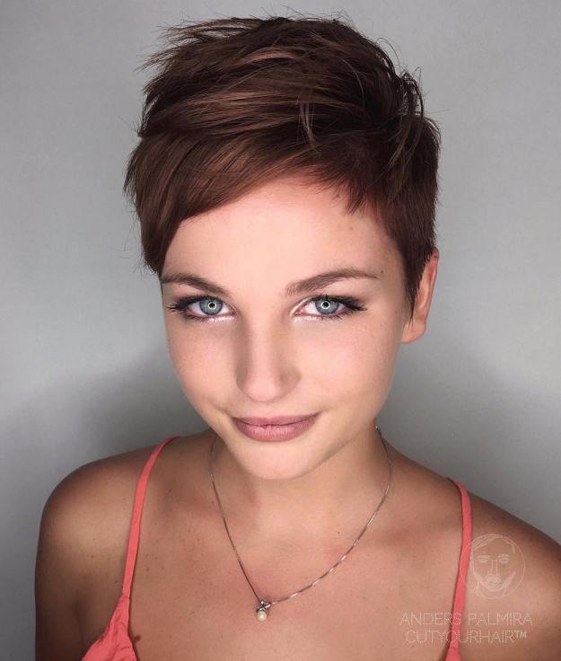 Short Choppy Side-Parted Pixie