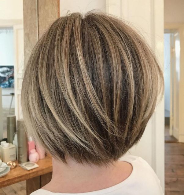 Short Layered Bob With Subtle Balayage