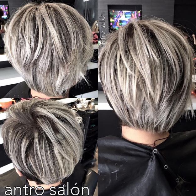 Short Layered Pixie Bob For Straight Hair