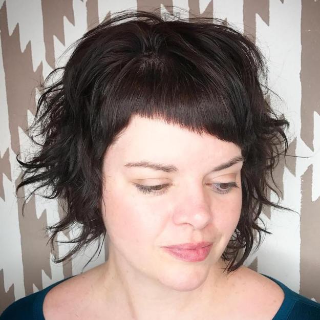 Short Razored Bob With Asymmetrical Bangs