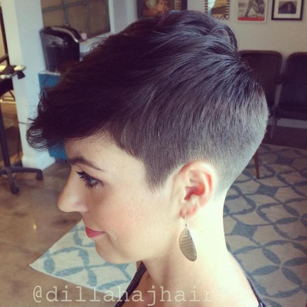 Short Sides Long Top Haircut For Women