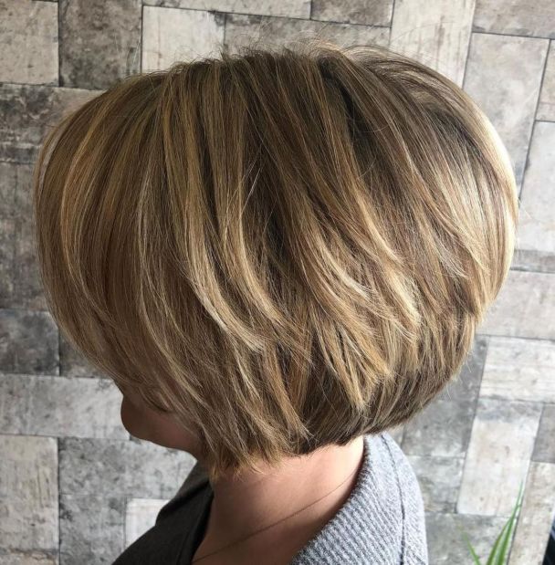 Short Stacked Bob Cut For Thick Hair