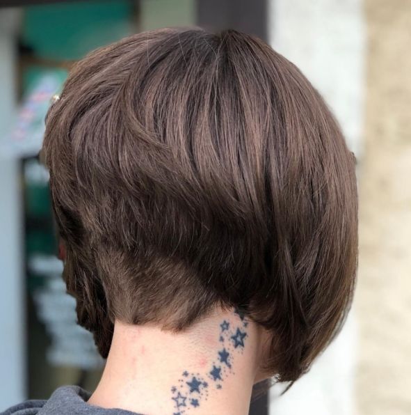 Short Stacked Bob With Nape Undercut