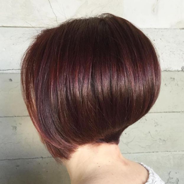 Short Stacked Mahogany Bob