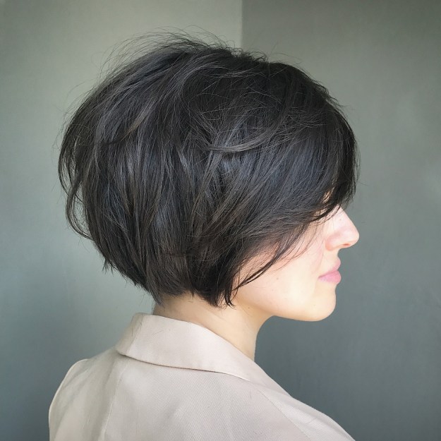 Short Tousled Bob with Side Bangs