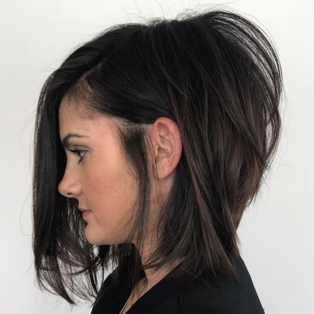 Side-Parted Messy Lob