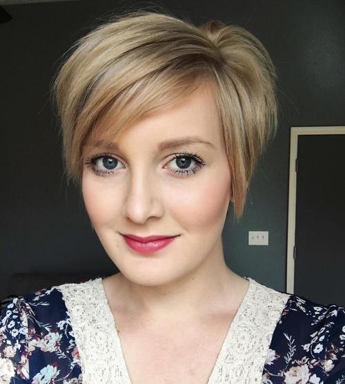 Side Parted Pixie Bob