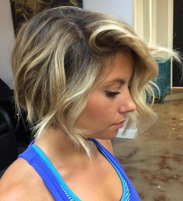 Side-Parted Wavy Bob