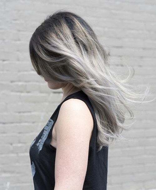 silver blonde ombre hair